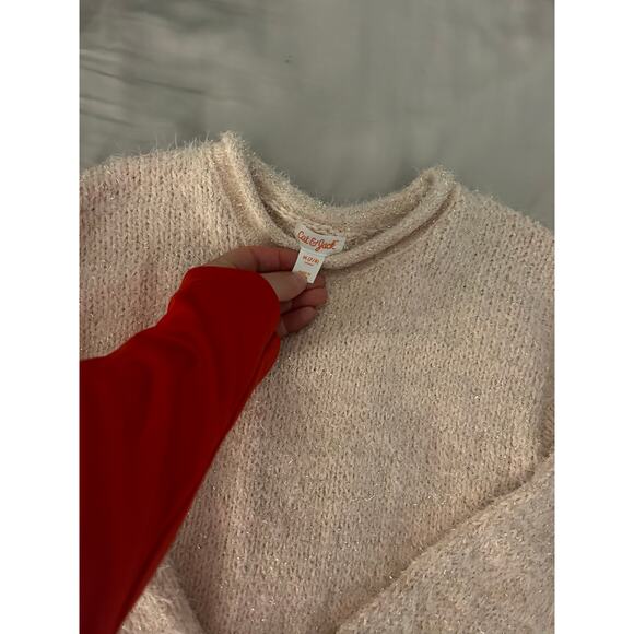 Cat and Jack Pink Sparkle sweater Sweater 7/8 - Picture 2 of 3